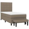 vidaXL Boxspring met matras stof taupe 90x190 cm