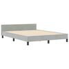 vidaXL Boxspringbed met hoofdeinde Lichtgrijs 160 x 200 cm Fluweel
