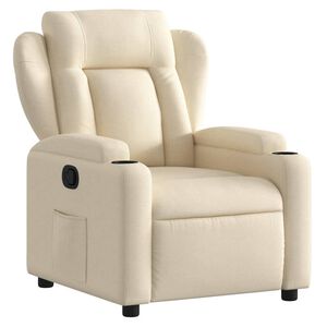 vidaXL Relaxfauteuil Crème Stof