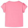 Kindershirt 140 fluorescerend felroze