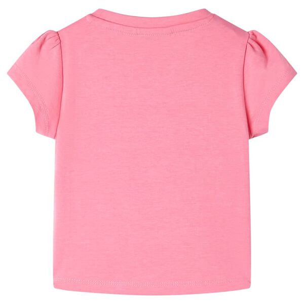 Kindershirt 140 fluorescerend felroze