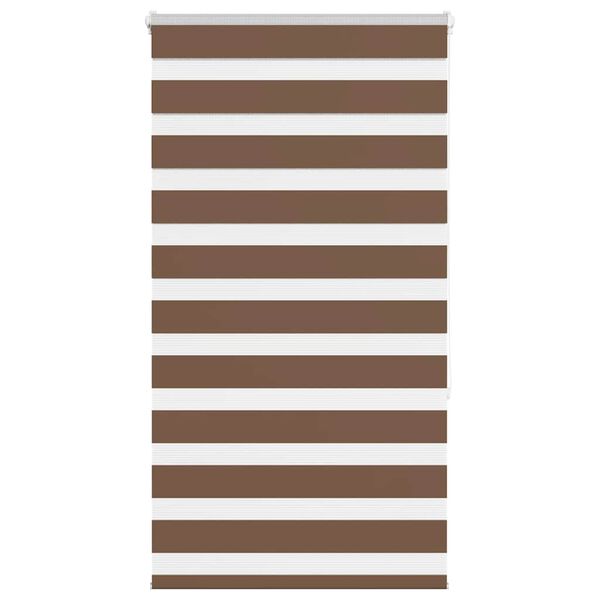 vidaXL Zebra rolgordijn 90x150 cm stofbreedte 85,9 cm polyester bruin