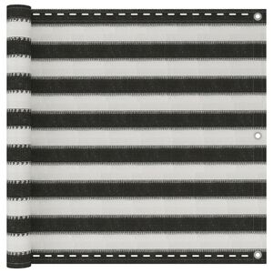 vidaXL Balkonscherm antraciet en wit 90x600 cm HDPE