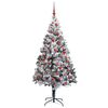 vidaXL Kunstkerstboom met 300 LED Wit 180 cm PVC en Staal en Kunststof