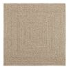 vidaXL Vloerkleed ZIZUR beige binnen en buiten 120x120 cm jute look