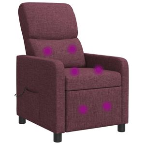 vidaXL Massage Recliner Paars Polyester