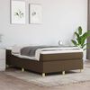 vidaXL Boxspring bed 120x200 cm stof donkerbruin