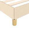 vidaXL Bedframe zonder matras 90x200 cm stof cr&egrave;mekleurig