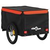 vidaXL Fietstrailer 30 kg ijzer zwart en oranje