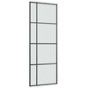 vidaXL Schuifdeur met beslag 76x205 cm ESG-glas en aluminium