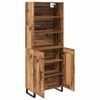 vidaXL Hoge kast Oudhout 69,5 x 34 x 180 cm Bewerkt hout