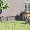 vidaXL Hondenkennel 6 m&sup2; staal zilverkleurig