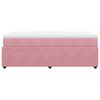 vidaXL Boxspring met matras fluweel roze 90x190 cm