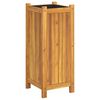 vidaXL Plantenbak met voering 31x31x75 cm massief acaciahout