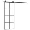 vidaXL Schuifdeur met beslag 76x205 cm ESG-glas en aluminium