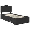 vidaXL Bedframe met hoofdeinde met lade Zwart 75 x 190 cm Bewerkt hout