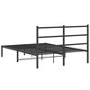 vidaXL Bedframe met hoofdbord metaal zwart 140x200 cm