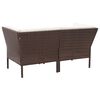 vidaXL 8-delige Loungeset met kussens poly rattan bruin