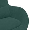 vidaXL Egg Chair met Voetsteun Donkergroen 63 x 73 x 90 cm Fluweel