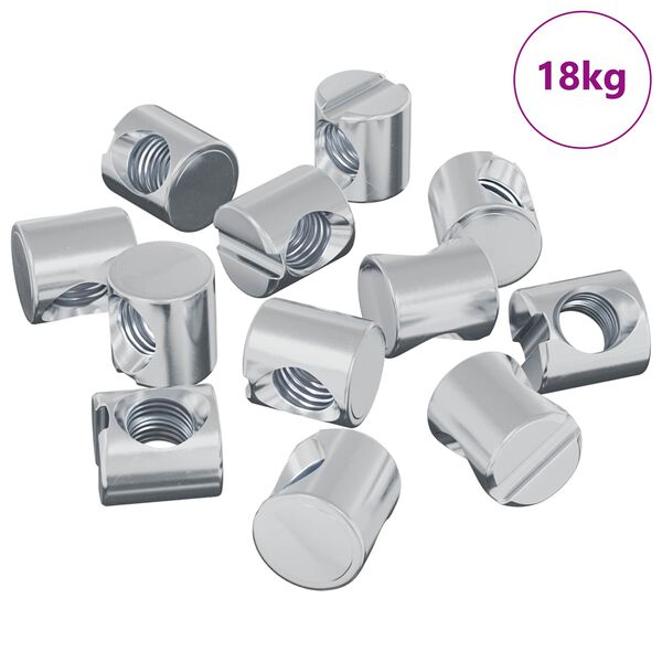 vidaXL Barrelmoeren 4500 pcs Zilver M6 x 12 mm (Draaddiameter x H)