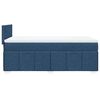 vidaXL Boxspring met matras stof blauw 100x200 cm