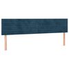 vidaXL Boxspring met matras fluweel donkerblauw 180x200 cm