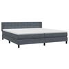 vidaXL Boxspring met matras fluweel donkergrijs 180x210 cm