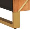 vidaXL Dressoir 90x33,5x75 cm massief mangohout bruin en zwart