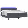 vidaXL Boxspring bed Donkergrijs en Wit 203 x 200 x 88 cm