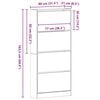 vidaXL Schoenenkast Zwart Eiken 80 x 21 x 163,5 cm Bewerkt hout