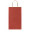 vidaXL Papieren zakken 250 st met hengsels 21x11x36 cm rood