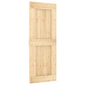 vidaXL Schuifdeur NARVIK Naturel en Zwart 80 x 210 cm (213,5 cm)
