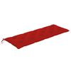 vidaXL Bank Batavia met rood kussen 150 cm massief teakhout