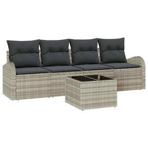 vidaXL Tuin Sofa Set 5 st 4-Aantal zitplaatsen