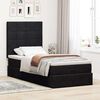 vidaXL Ottoman bed met matrassen 90x200cm fluweel zwart