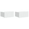 vidaXL Wandbeugel Bedkast 2 pcs Wit 49 x 34,5 x 24 cm Bewerkt hout