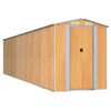 vidaXL Tuinschuur 192x772x223 cm gegalvaniseerd staal lichtbruin