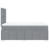 vidaXL Boxspring met matras stof lichtgrijs 120x190 cm