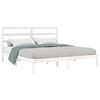 vidaXL Bedframe zonder matras massief grenenhout wit 200x200 cm