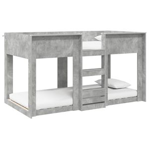 vidaXL Bunk Bed voor Kinderen Beton Grijs 90 x 200 cm Bewerkt hout