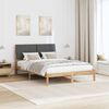 vidaXL Bedframe met hoofdeinde Bruin 135 x 190 cm Massief grenenhout