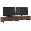 vidaXL Monitorstandaard met lades 100x27x15 cm hout bruin eikenkleur