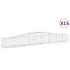 vidaXL Schanskorven 15 st gewelfd 400x50x40/60 cm gegalvaniseerd ijzer