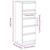vidaXL Dressoir met lades 37,5x35x99 cm spaanplaat wit
