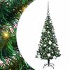 vidaXL Kunstmatig Voorverlicht Kerstboom Groen 120 cm PVC en Metaal