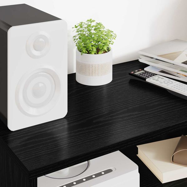 vidaXL TV-kast Zwart Eiken 60 x 35 x 40 cm Bewerkt hout