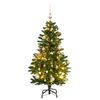 vidaXL Kunstkerstboom met scharnieren 150 LED's en kerstballen 150 cm
