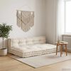 vidaXL Pallet Sofa Kussen 2 pcs Cr&egrave;mekleurig 120 x 80 x 38 cm Stof