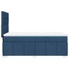 vidaXL Boxspring met matras stof blauw 90x190 cm