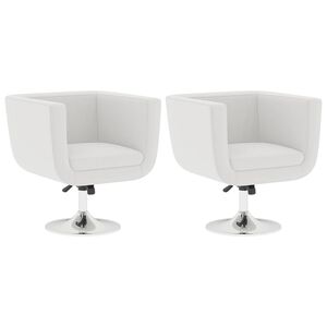 vidaXL Barstoelen 2 st kunstleer wit